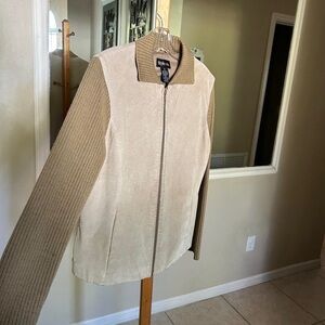 Vintage Style & Co Leather Western Style Tan Jacket Size M